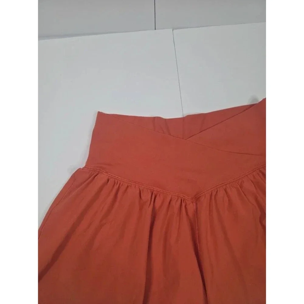 Offline Aerie Crossover Flowy Shorts Coral Orange Medium